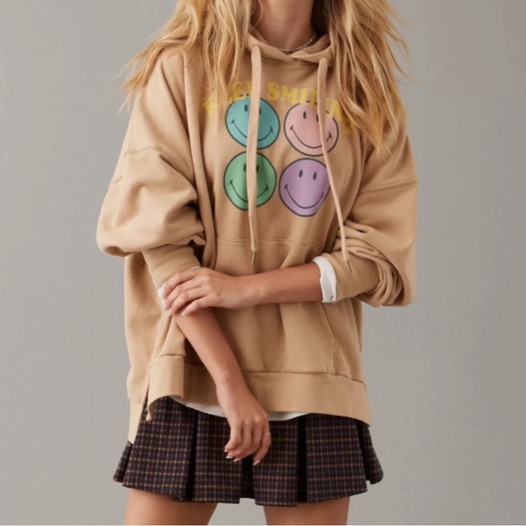 American Eagle Hoodie Keep Smiling Size XS - Picture 1 of 6